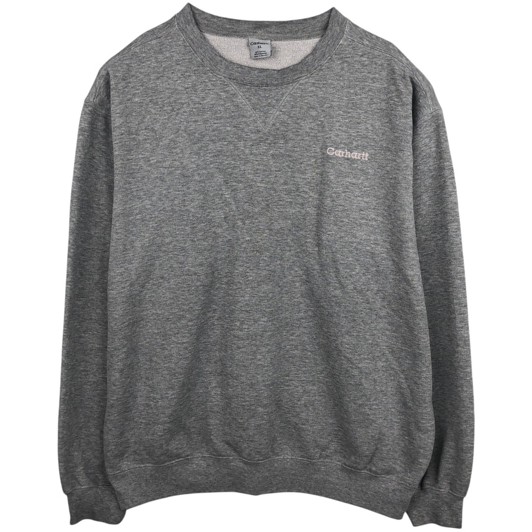 Carhartt One Point Logo Sweatshirt, Men's XL cotton gray type Vintage Second Hand