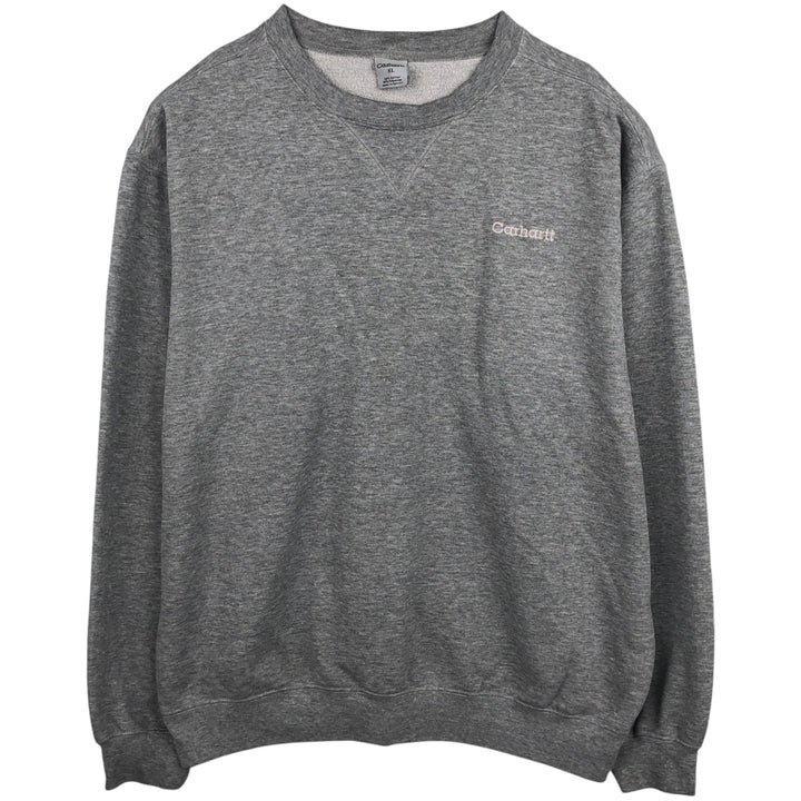 Carhartt One Point Logo Sweatshirt, Men's XL cotton gray type Vintage Second Hand
