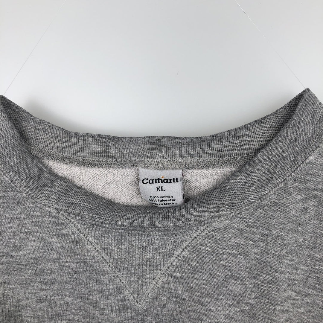 Carhartt One Point Logo Sweatshirt, Men's XL cotton gray type Vintage Second Hand