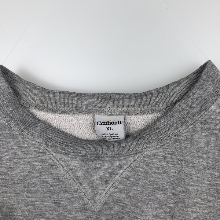 Carhartt One Point Logo Sweatshirt, Men's XL cotton gray type Vintage Second Hand