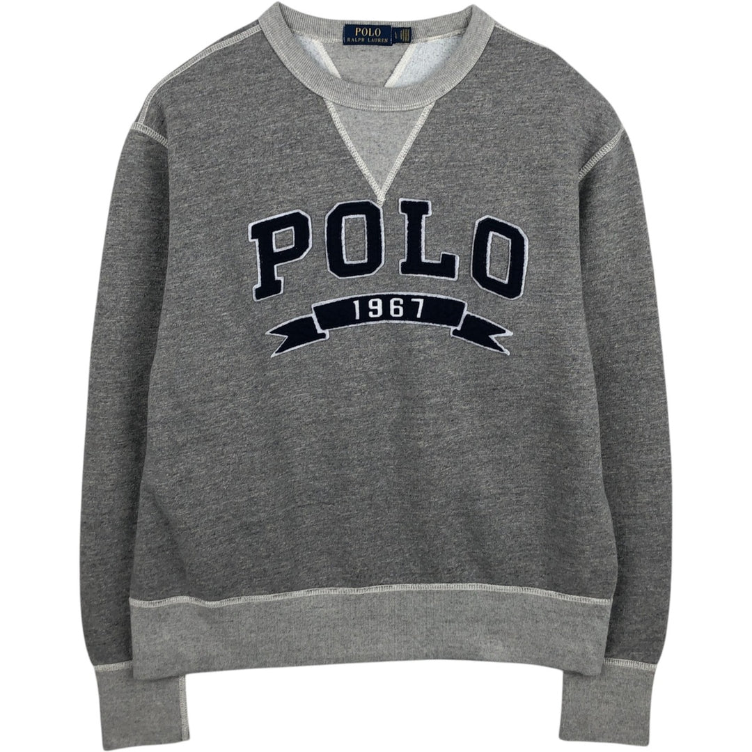 Ralph Lauren POLO RALPH LAUREN logo sweatshirt, men's size L cotton gray type Vintage Second Hand