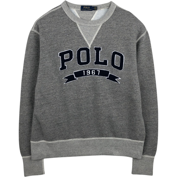 Ralph Lauren POLO RALPH LAUREN logo sweatshirt, men's size L cotton gray type Vintage Second Hand