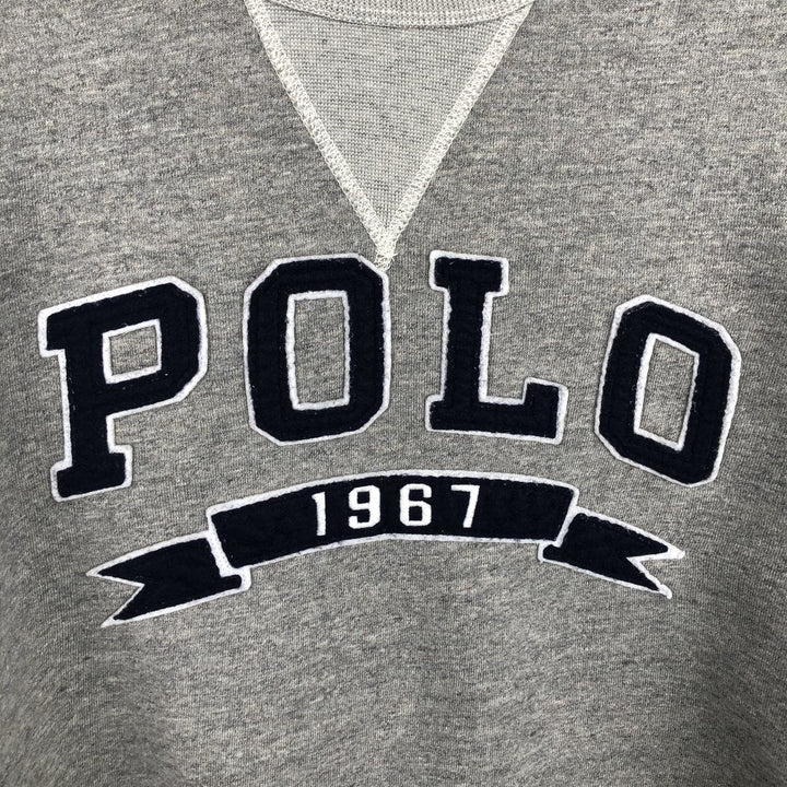 Ralph Lauren POLO RALPH LAUREN logo sweatshirt, men's size L cotton gray type Vintage Second Hand