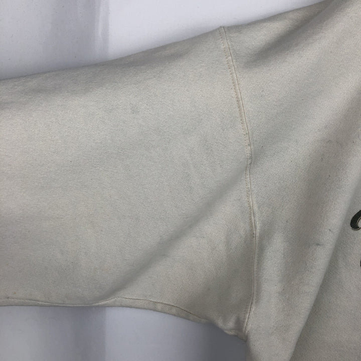 Columbia fish print sweatshirt, men's size XL (approx.) cotton pale white type Vintage Second Hand
