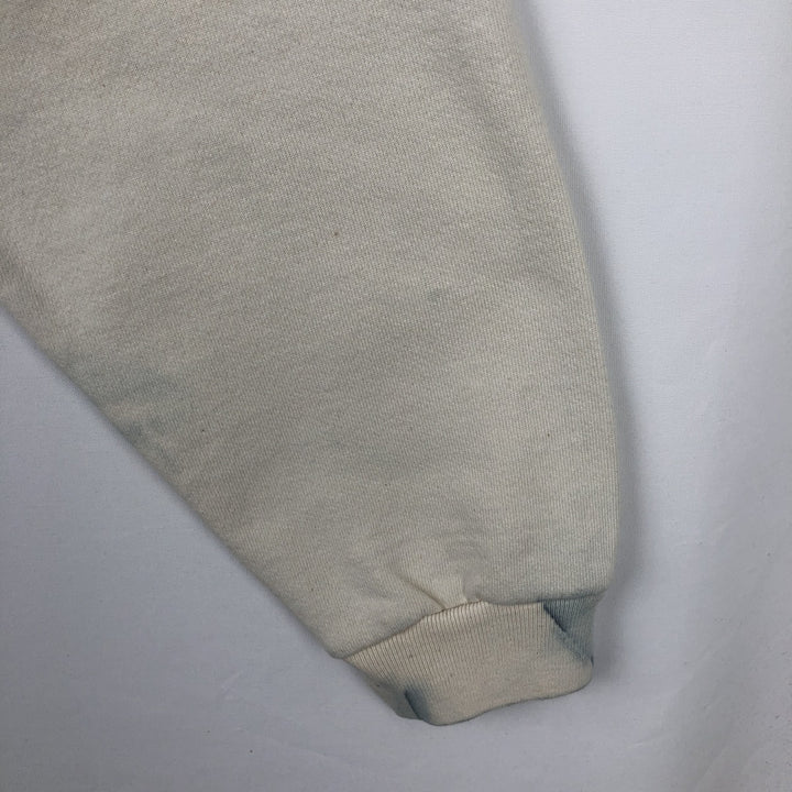 Columbia fish print sweatshirt, men's size XL (approx.) cotton pale white type Vintage Second Hand
