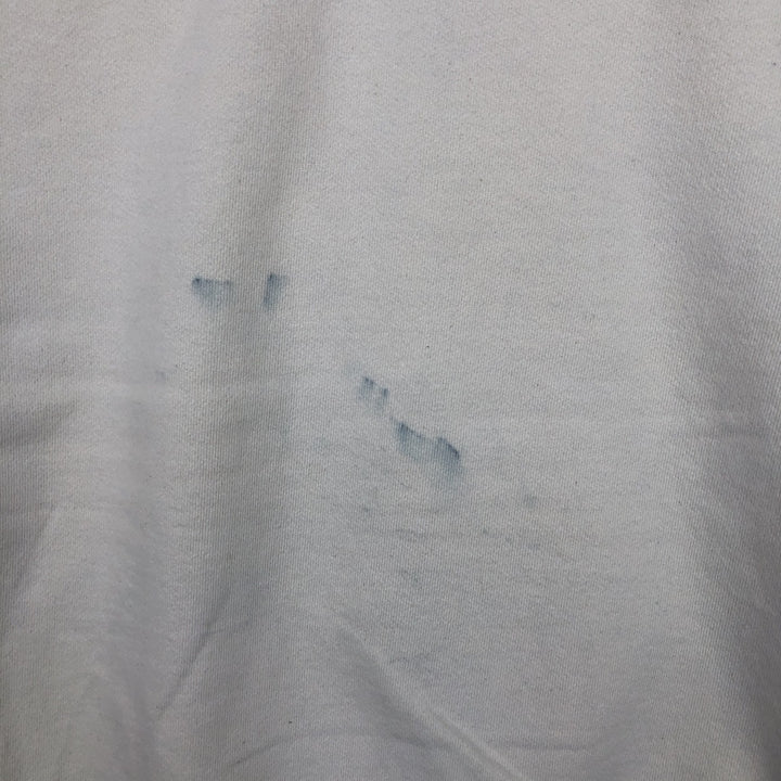 Columbia fish print sweatshirt, men's size XL (approx.) cotton pale white type Vintage Second Hand