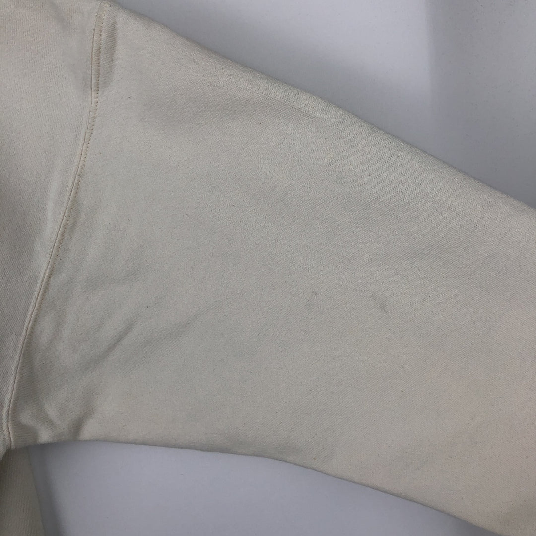 Columbia fish print sweatshirt, men's size XL (approx.) cotton pale white type Vintage Second Hand