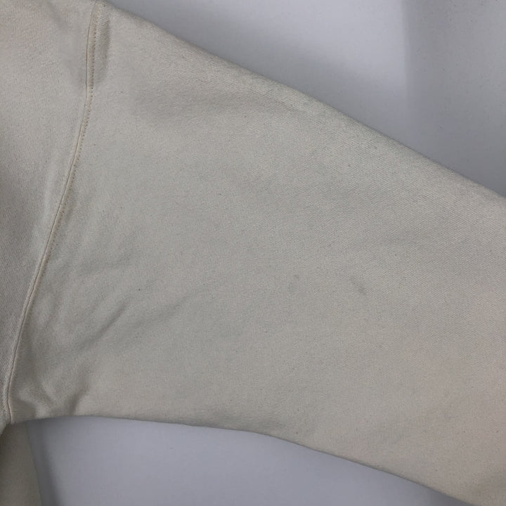 Columbia fish print sweatshirt, men's size XL (approx.) cotton pale white type Vintage Second Hand