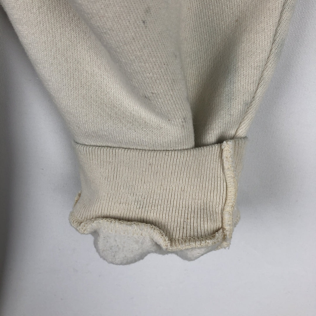 Columbia fish print sweatshirt, men's size XL (approx.) cotton pale white type Vintage Second Hand