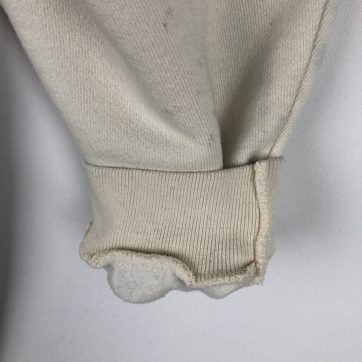 Columbia fish print sweatshirt, men's size XL (approx.) cotton pale white type Vintage Second Hand