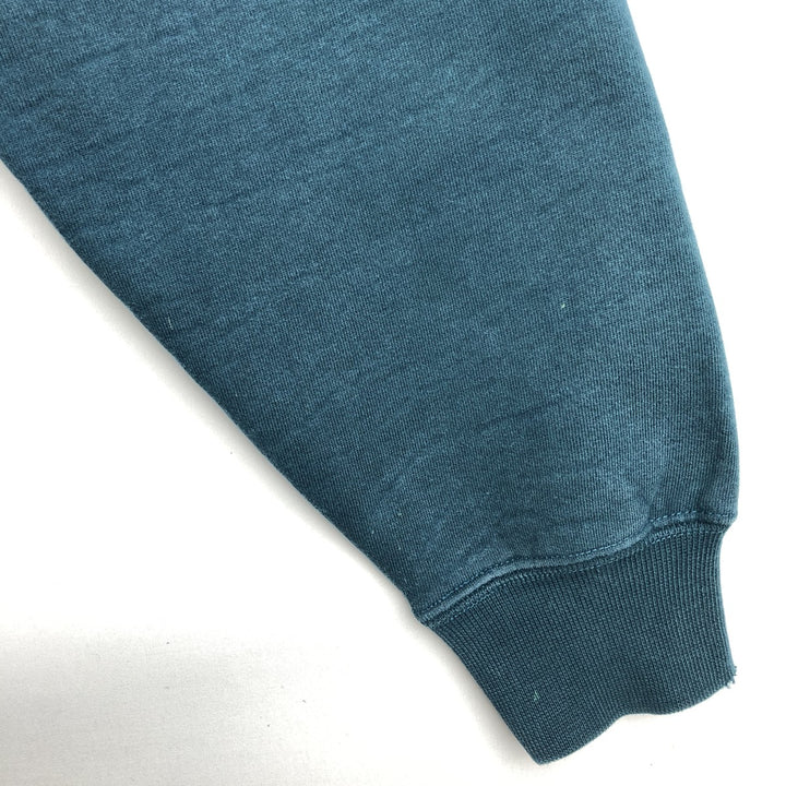 ~2000'S Lands' End collared half-button sweatshirt, made in USA, men's size XL. cotton Green type dark green Vintage Second Hand