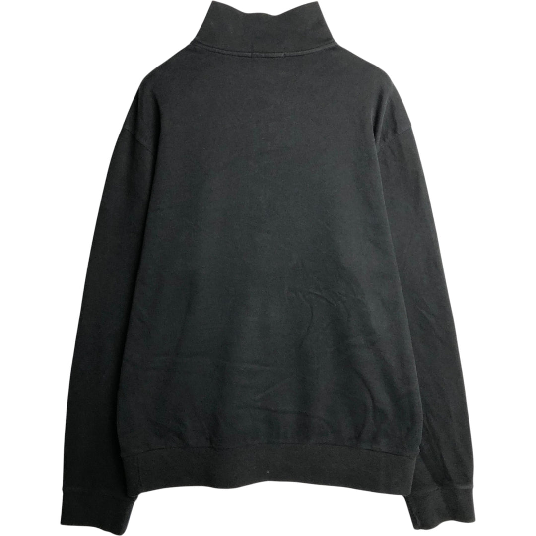 Ralph Lauren POLO RALPH LAUREN Half-Snap Sweatshirt, Men's Size XL (approx.) cotton black type Vintage Second Hand