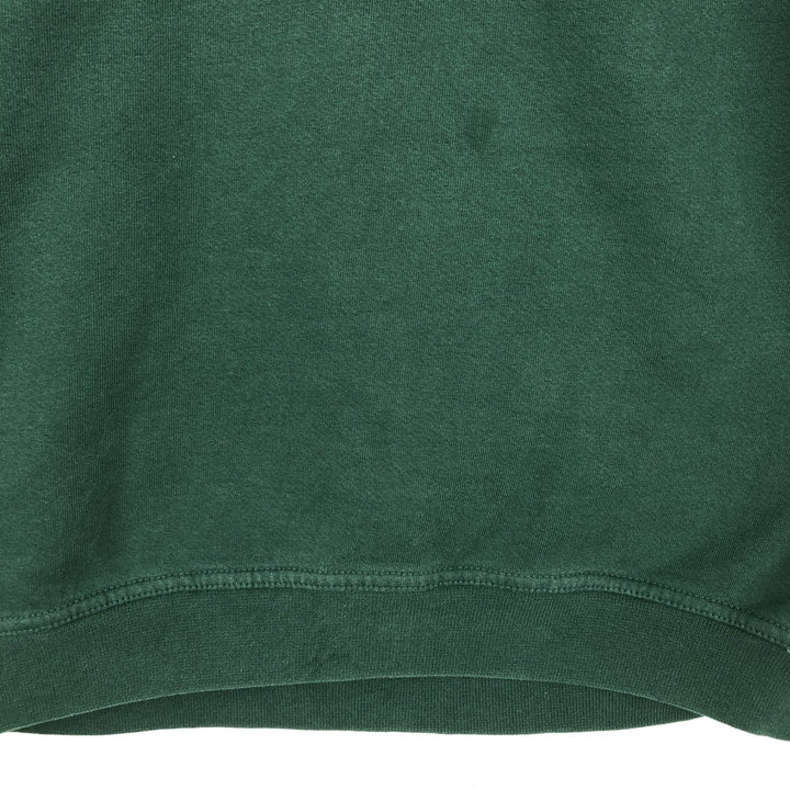 80s-90'S Lands' End collared half-button sweatshirt, made in USA, men's size S (approx.), vintage. cotton green type Vintage Second Hand