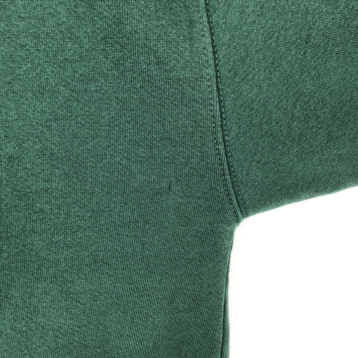 80s-90'S Lands' End collared half-button sweatshirt, made in USA, men's size S (approx.), vintage. cotton green type Vintage Second Hand