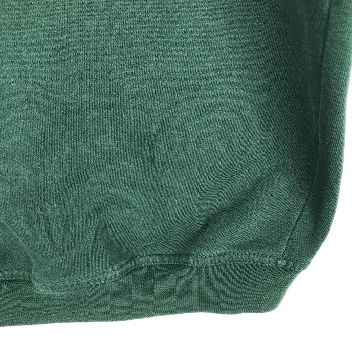 80s-90'S Lands' End collared half-button sweatshirt, made in USA, men's size S (approx.), vintage. cotton green type Vintage Second Hand