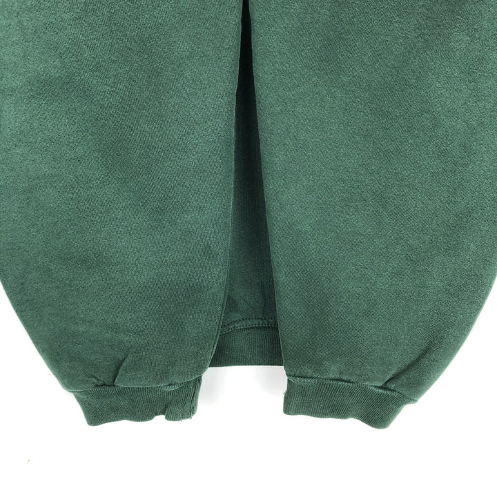 80s-90'S Lands' End collared half-button sweatshirt, made in USA, men's size S (approx.), vintage. cotton green type Vintage Second Hand