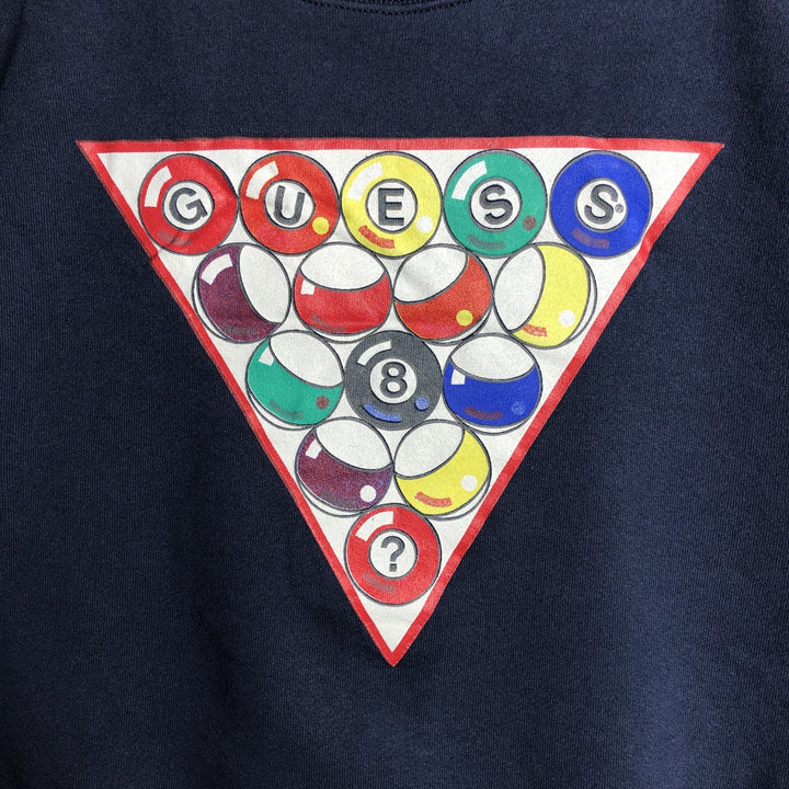 90'S Guess printed sweatshirt, made in the USA, men's size L, vintage cotton navy blue type Vintage Second Hand