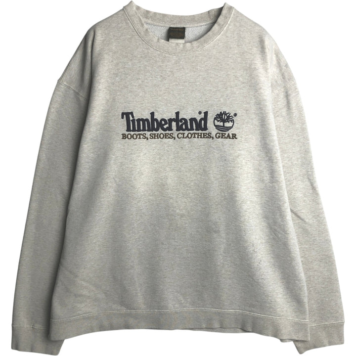 90s-00'S Timberland Logo Sweatshirt, Men's Size L (approx.), Vintage cotton gray type Vintage Second Hand