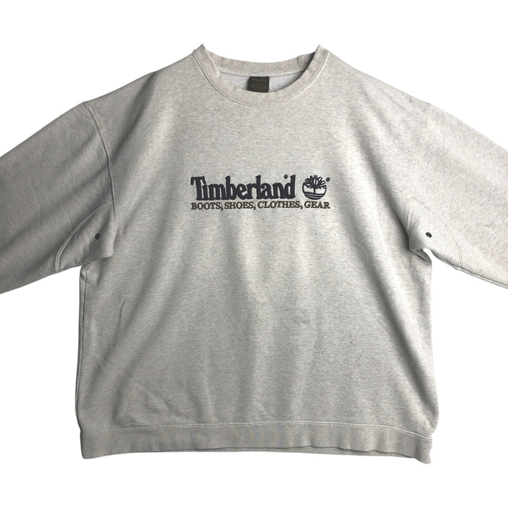 90s-00'S Timberland Logo Sweatshirt, Men's Size L (approx.), Vintage cotton gray type Vintage Second Hand
