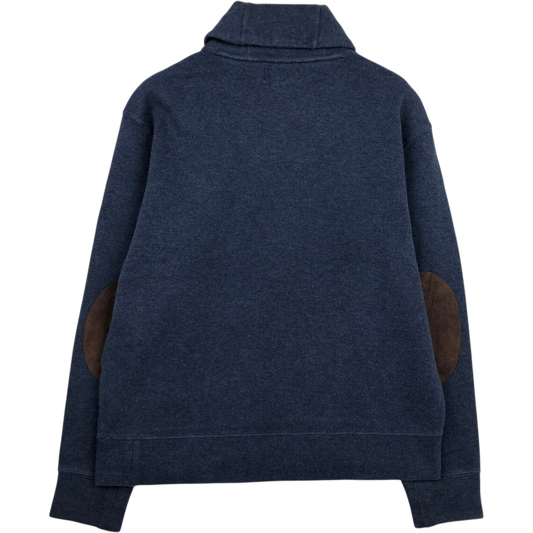 POLO by Ralph Lauren shawl collar sweatshirt with one-point logo, size L, men's cotton navy blue type Vintage Second Hand