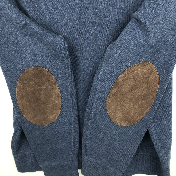 POLO by Ralph Lauren shawl collar sweatshirt with one-point logo, size L, men's cotton navy blue type Vintage Second Hand