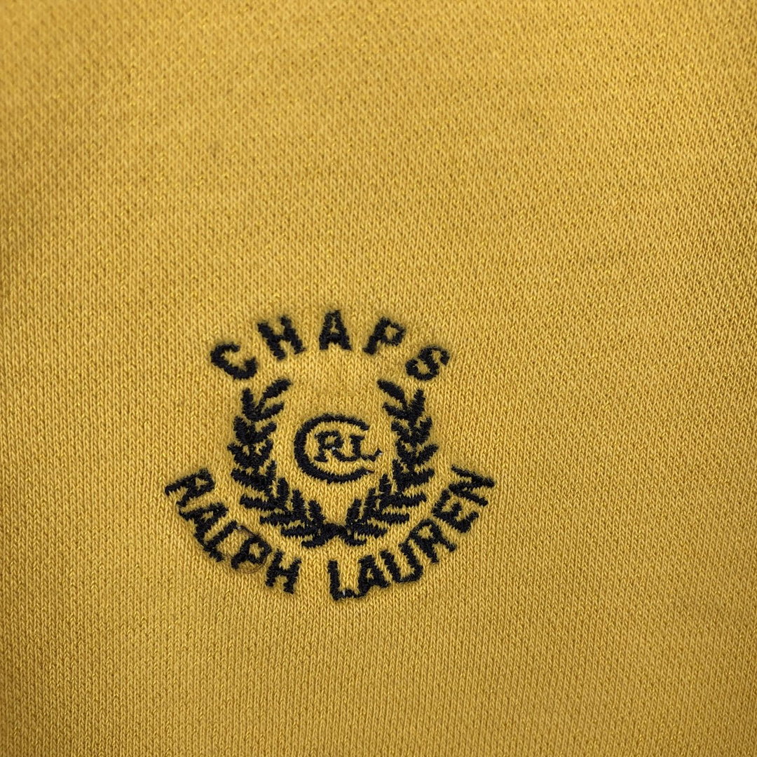 Ralph Lauren CHAPS One-Point Logo Sweatshirt, Men's Size XL (approx.) cotton yellow type Vintage Second Hand