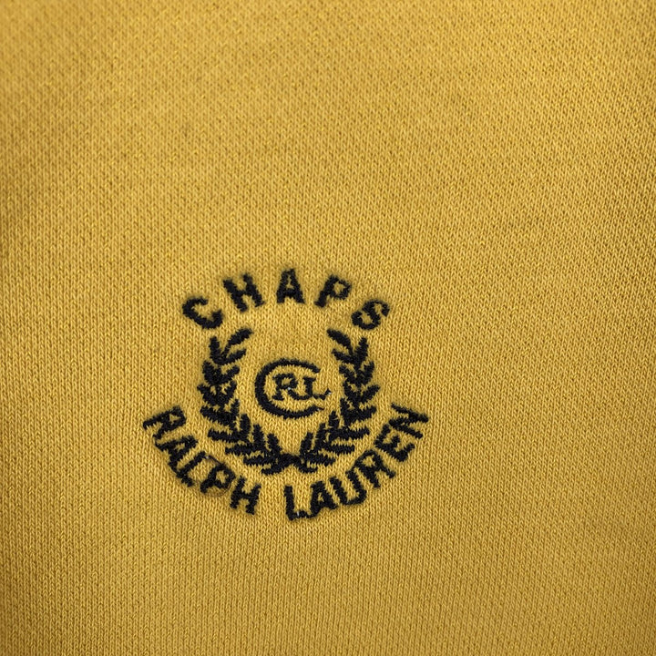 Ralph Lauren CHAPS One-Point Logo Sweatshirt, Men's Size XL (approx.) cotton yellow type Vintage Second Hand