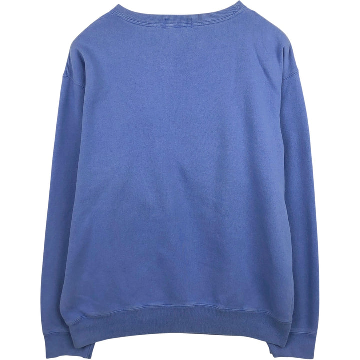 90'S Ralph Lauren POLO by Ralph Lauren One-Point Logo Sweatshirt, Made in USA, Men's XL equivalent, Vintage cotton Purple type blue-purple Vintage Second Hand