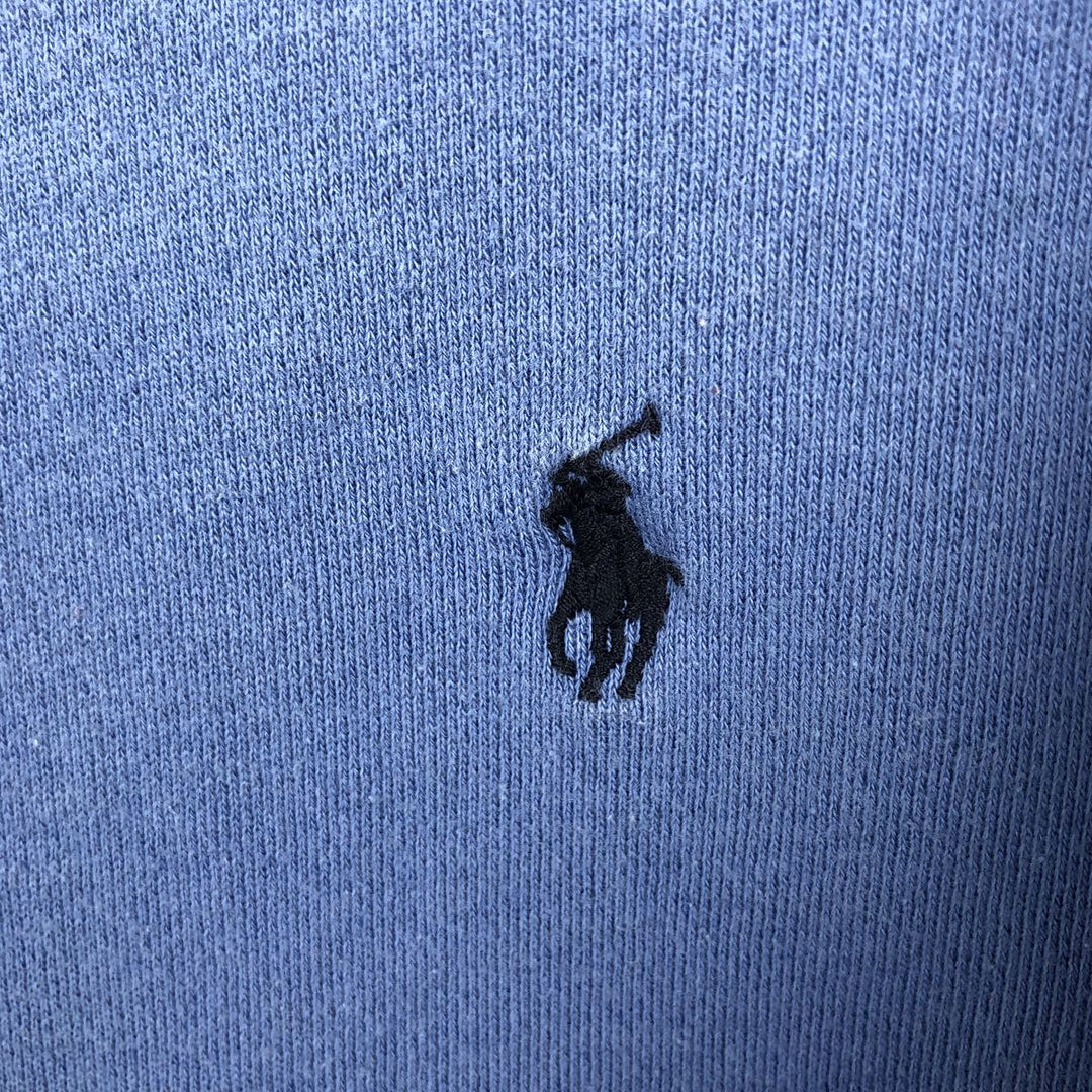 90'S Ralph Lauren POLO by Ralph Lauren One-Point Logo Sweatshirt, Made in USA, Men's XL equivalent, Vintage cotton Purple type blue-purple Vintage Second Hand