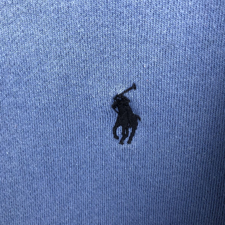 90'S Ralph Lauren POLO by Ralph Lauren One-Point Logo Sweatshirt, Made in USA, Men's XL equivalent, Vintage cotton Purple type blue-purple Vintage Second Hand