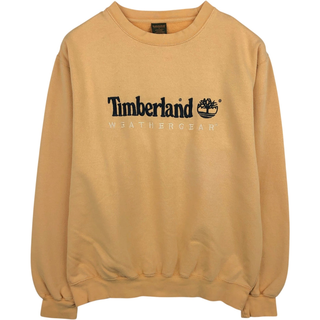 90'S Timberland WHETHERGEAR Logo Sweatshirt, Men's Size S (approx.), Vintage cotton yellow type Vintage Second Hand