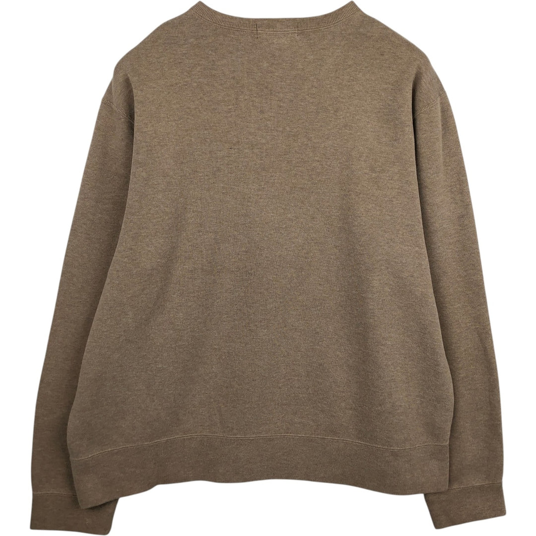 Ralph Lauren POLO by Ralph Lauren V-neck sweatshirt with logo, men's size XL (approx.) cotton Beige type Vintage Second Hand