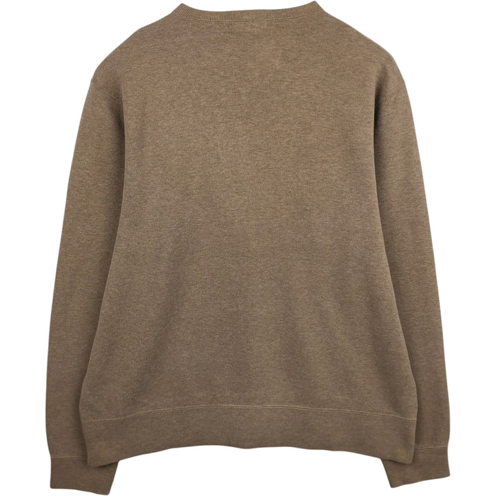 Ralph Lauren POLO by Ralph Lauren V-neck sweatshirt with logo, men's size L (approx.) cotton Beige type Vintage Second Hand