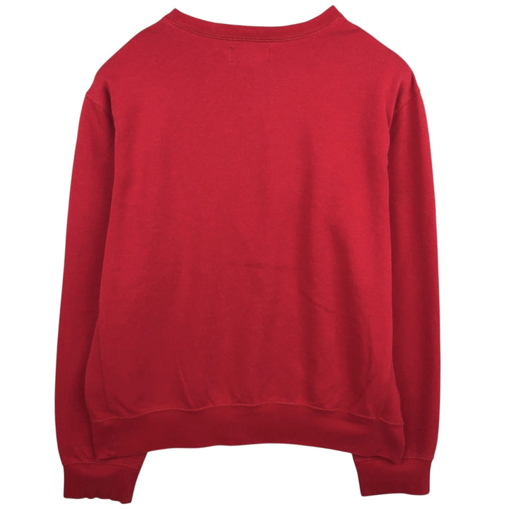 Ralph Lauren POLO by Ralph Lauren One Point Logo Sweatshirt Trainer Men's L size cotton red type Vintage Second Hand