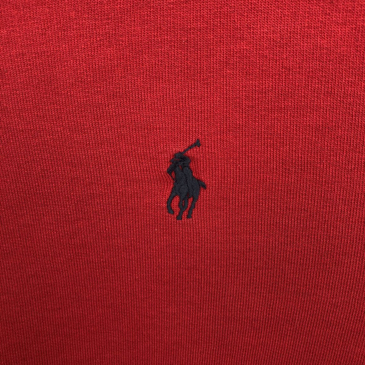 Ralph Lauren POLO by Ralph Lauren One Point Logo Sweatshirt Trainer Men's L size cotton red type Vintage Second Hand