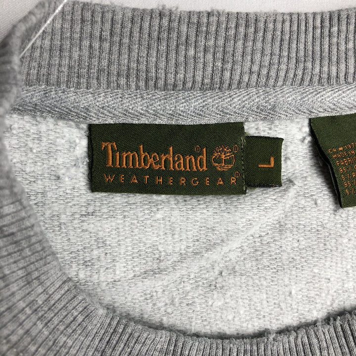90'S Timberland WHETHERGEAR Logo Sweatshirt, Men's Size L (approx.), Vintage cotton gray type Vintage Second Hand