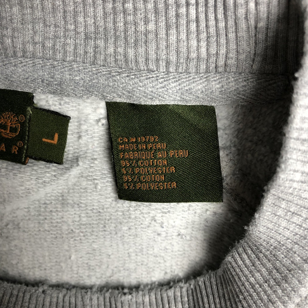 90'S Timberland WHETHERGEAR Logo Sweatshirt, Men's Size L (approx.), Vintage cotton gray type Vintage Second Hand
