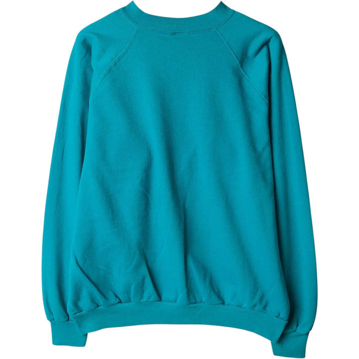 80'S TRENCH Charlotte Hornets Print Sweatshirt, Made in USA, Men's Size L (Equivalent), Vintage polyester turquoise blue Vintage Second Hand