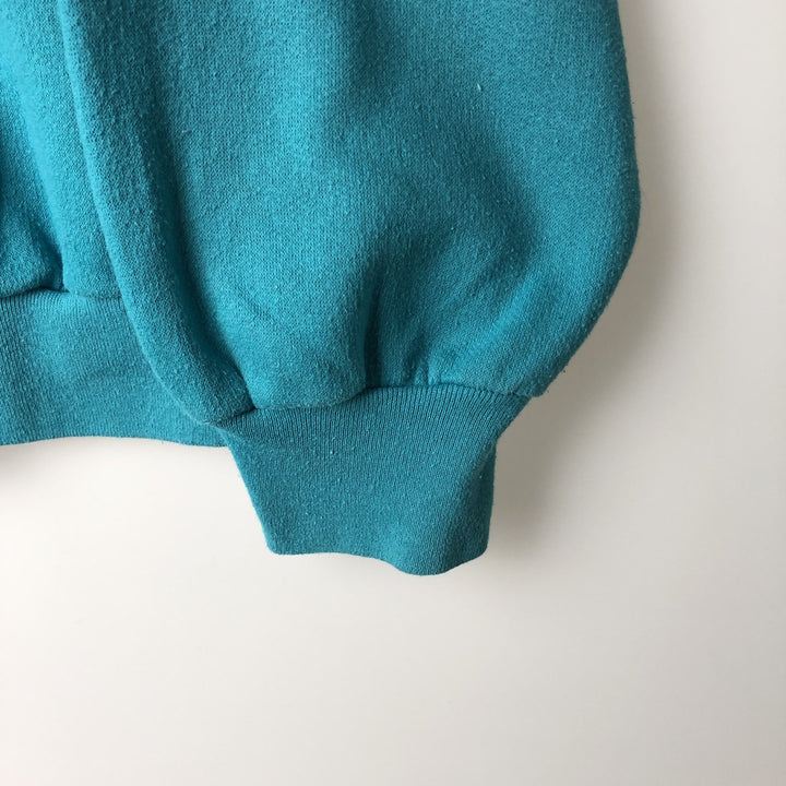 80'S TRENCH Charlotte Hornets Print Sweatshirt, Made in USA, Men's Size L (Equivalent), Vintage polyester turquoise blue Vintage Second Hand