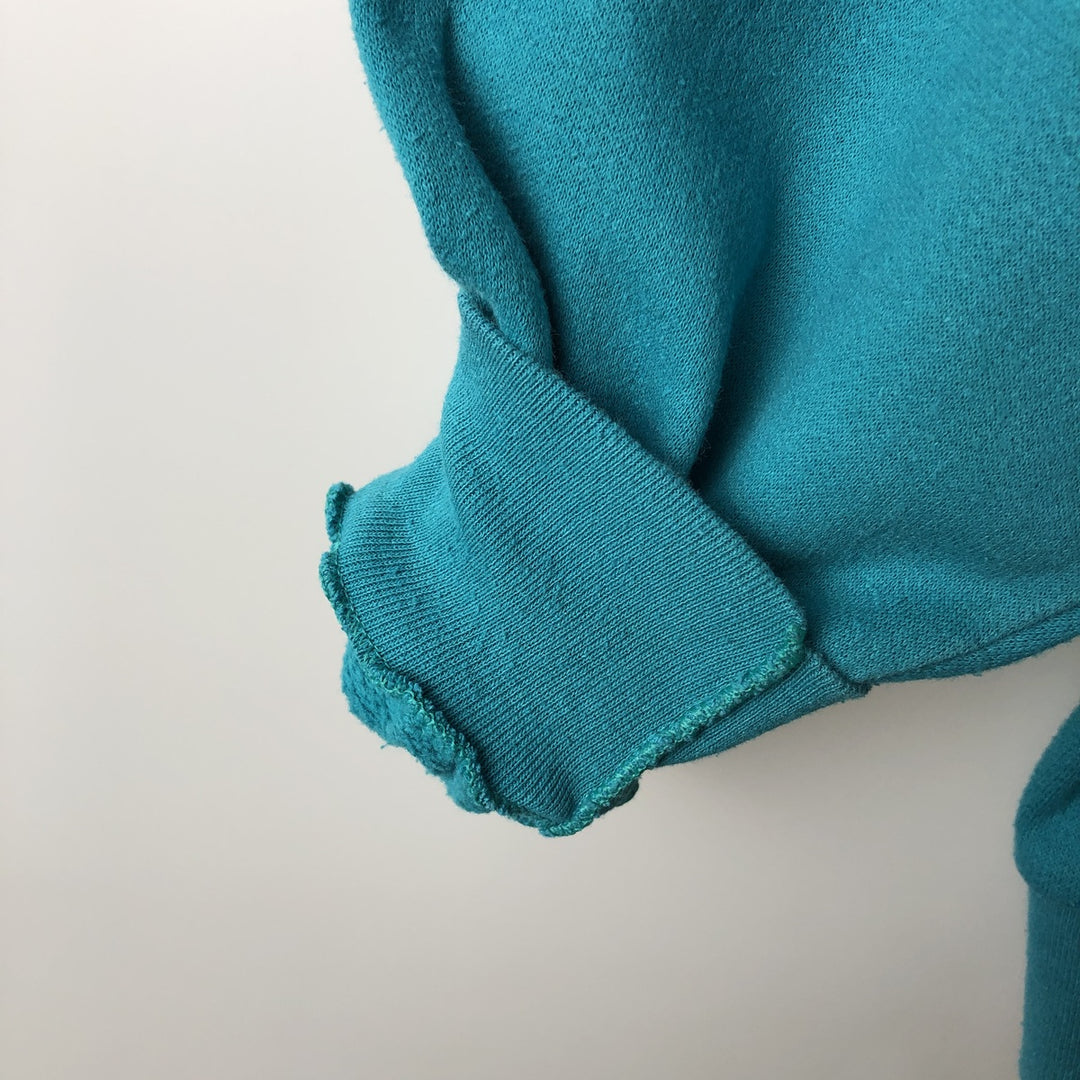80'S TRENCH Charlotte Hornets Print Sweatshirt, Made in USA, Men's Size L (Equivalent), Vintage polyester turquoise blue Vintage Second Hand