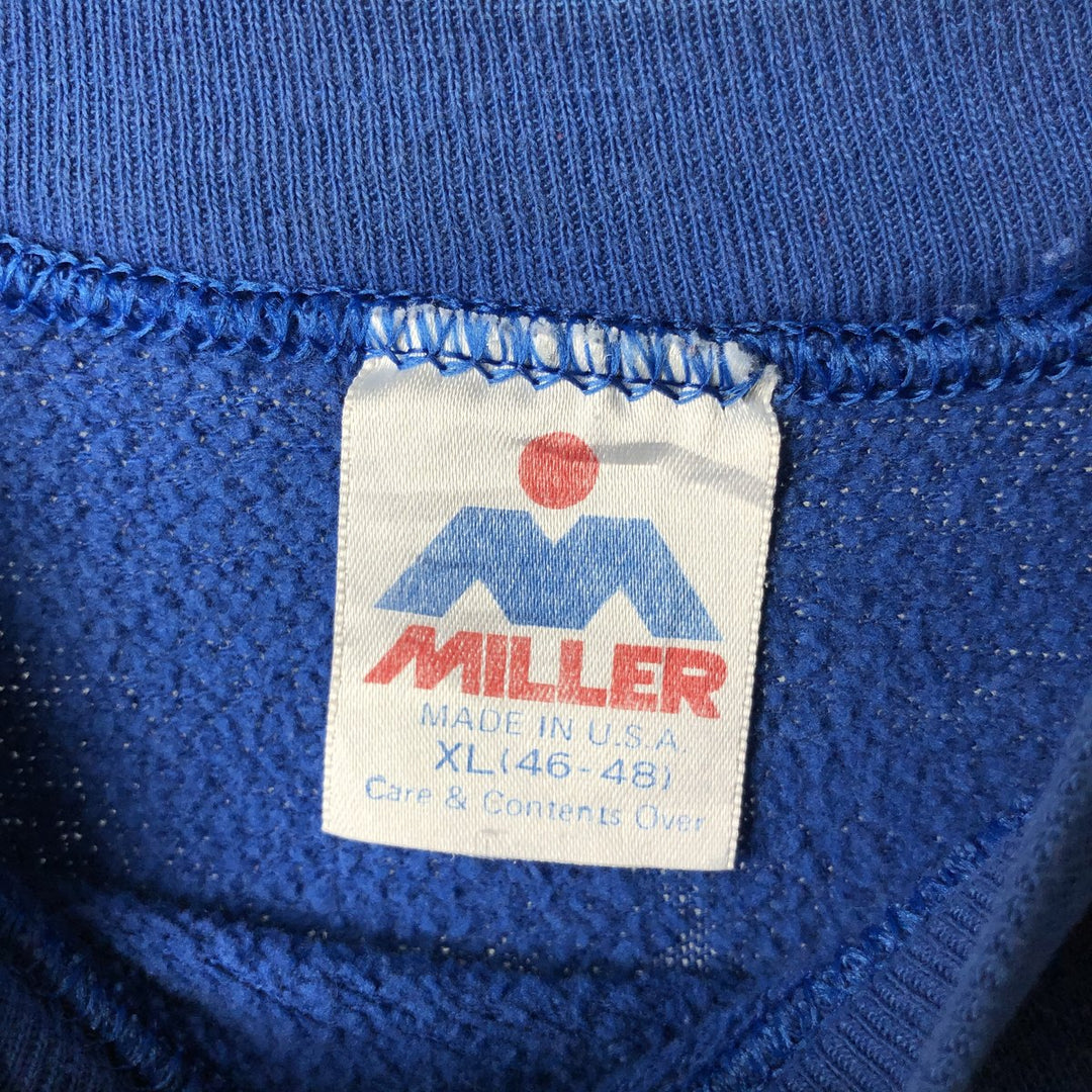 80'S MILLER XXI Super Bowl New York Giants Print Sweatshirt, Men's Size XL (Equivalent), Vintage polyester blue type Vintage Second Hand