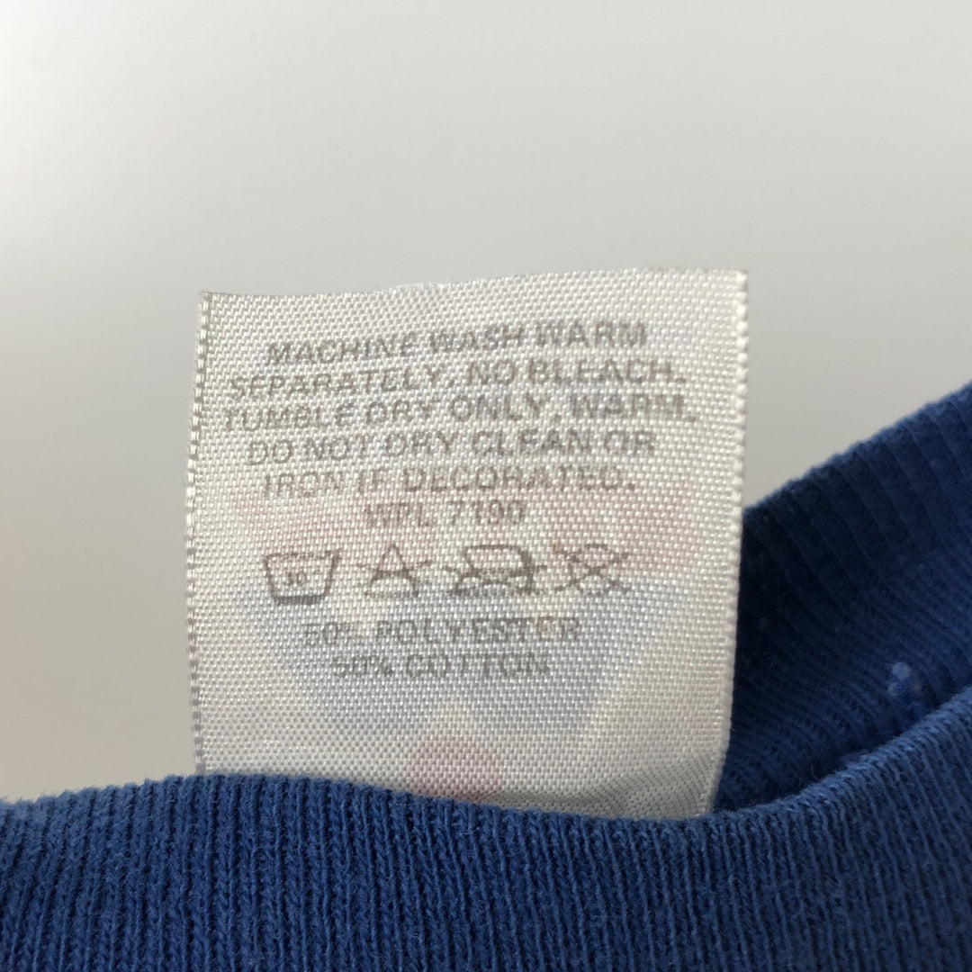 80'S MILLER XXI Super Bowl New York Giants Print Sweatshirt, Men's Size XL (Equivalent), Vintage polyester blue type Vintage Second Hand