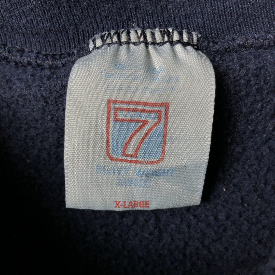 90'S LOGO7 HEAVY WEIGHT M802C NFL Dallas Cowboys Print Sweatshirt, Made in USA, Men's XL equivalent. cotton navy blue type Vintage Second Hand