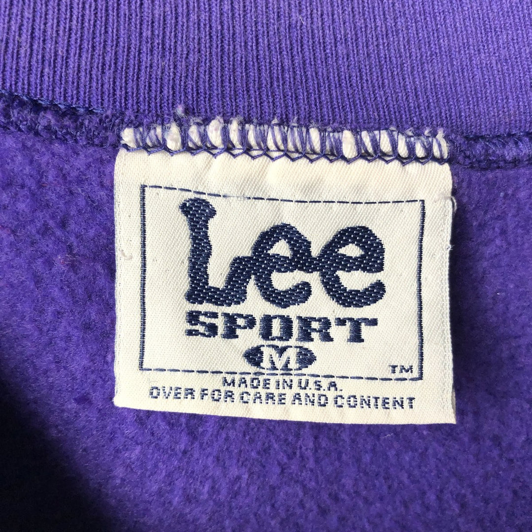 90'S Lee Sport Minnesota Vikings Print Sweatshirt, Made in USA, Men's Size M (approx.), Vintage unclear purple type Vintage Second Hand