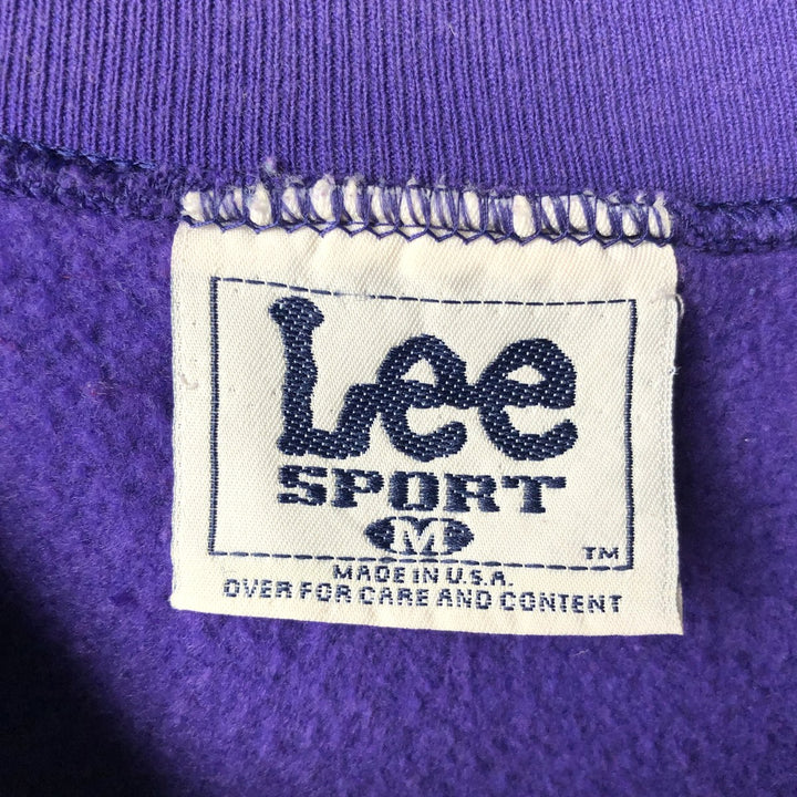 90'S Lee Sport Minnesota Vikings Print Sweatshirt, Made in USA, Men's Size M (approx.), Vintage unclear purple type Vintage Second Hand