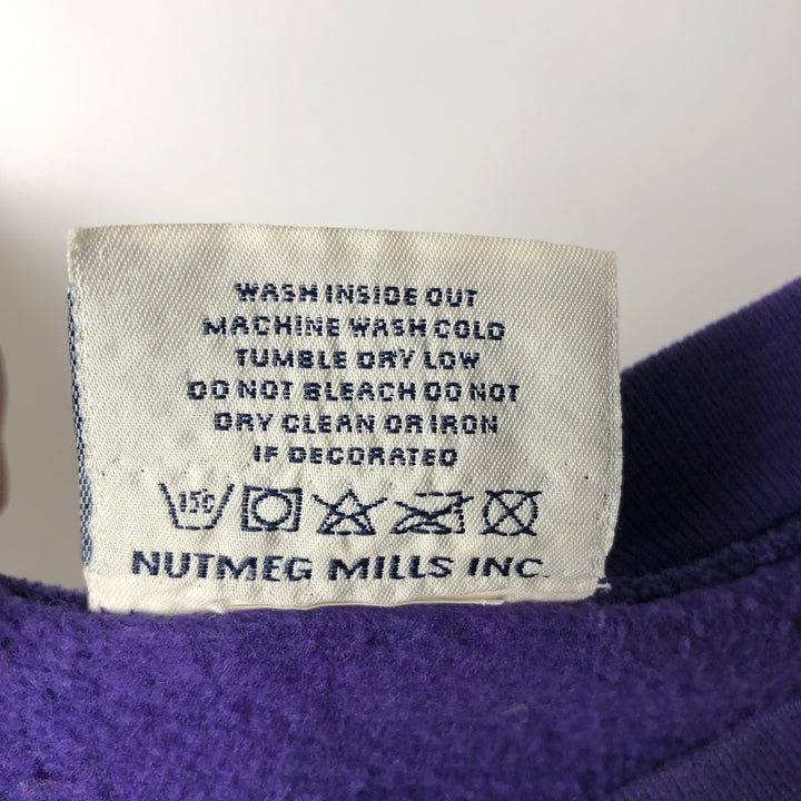 90'S Lee Sport Minnesota Vikings Print Sweatshirt, Made in USA, Men's Size M (approx.), Vintage unclear purple type Vintage Second Hand