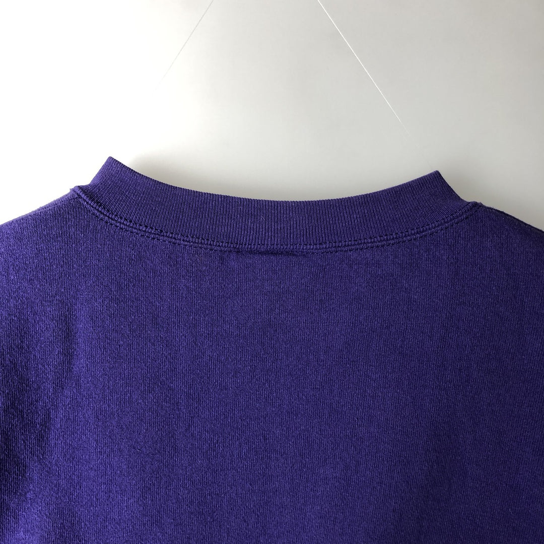 90'S Lee Sport Minnesota Vikings Print Sweatshirt, Made in USA, Men's Size M (approx.), Vintage unclear purple type Vintage Second Hand