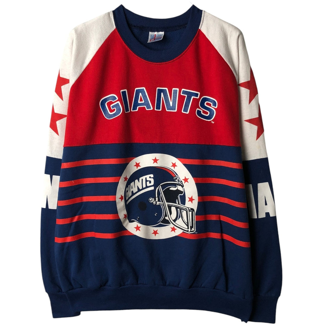 80'S GARAN New York Giants Tricolor Print Sweatshirt, Men's XL (approx.), Vintage unclear navy blue type Vintage Second Hand