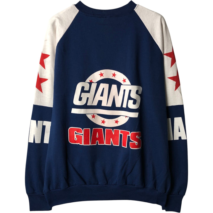 80'S GARAN New York Giants Tricolor Print Sweatshirt, Men's XL (approx.), Vintage unclear navy blue type Vintage Second Hand