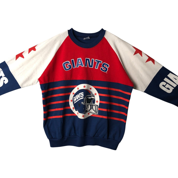 80'S GARAN New York Giants Tricolor Print Sweatshirt, Men's XL (approx.), Vintage unclear navy blue type Vintage Second Hand